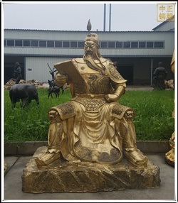 廠家直銷(xiāo)銅關(guān)公像